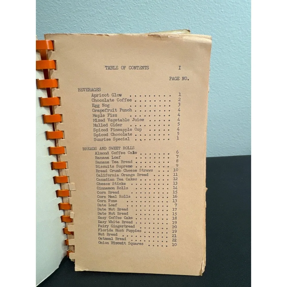 Vintage 1958 Treasures Old & New Cookbook S.F.V. Womens Committee Spiral Bound